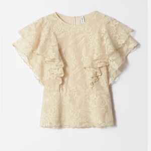 & Other Stories Beige Lace Top